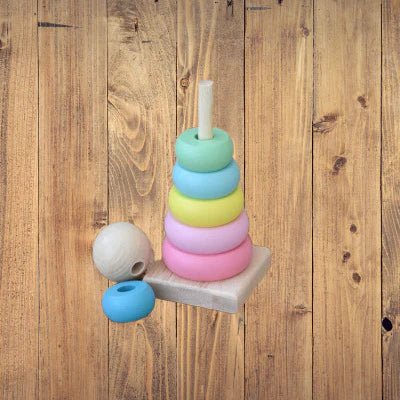 Jouet en Bois - WoodenToys™ - Tour Macaron - Jouets d'eveil bébé