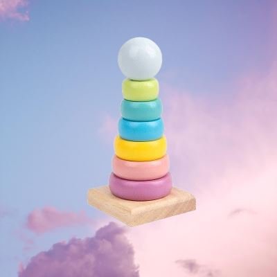 Jouet en Bois - WoodenToys™ - Tour Macaron - Jouets d'eveil bébé